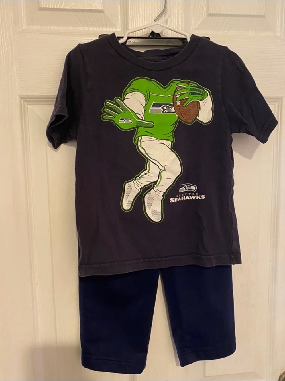 NFL Kids Matching Set Seahawks Navy and Green